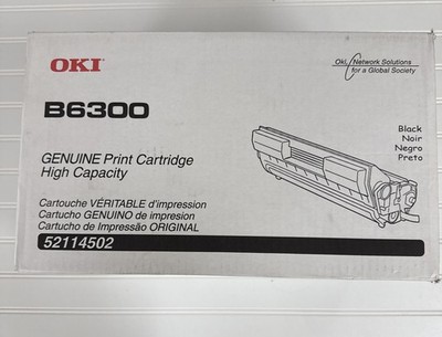 Oki Data B6300 Genuine High Capacity Black Print Cartridge, New Unopenes