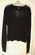 Varley NWT Hains Knit Crew Pullover Sweater Black Size L