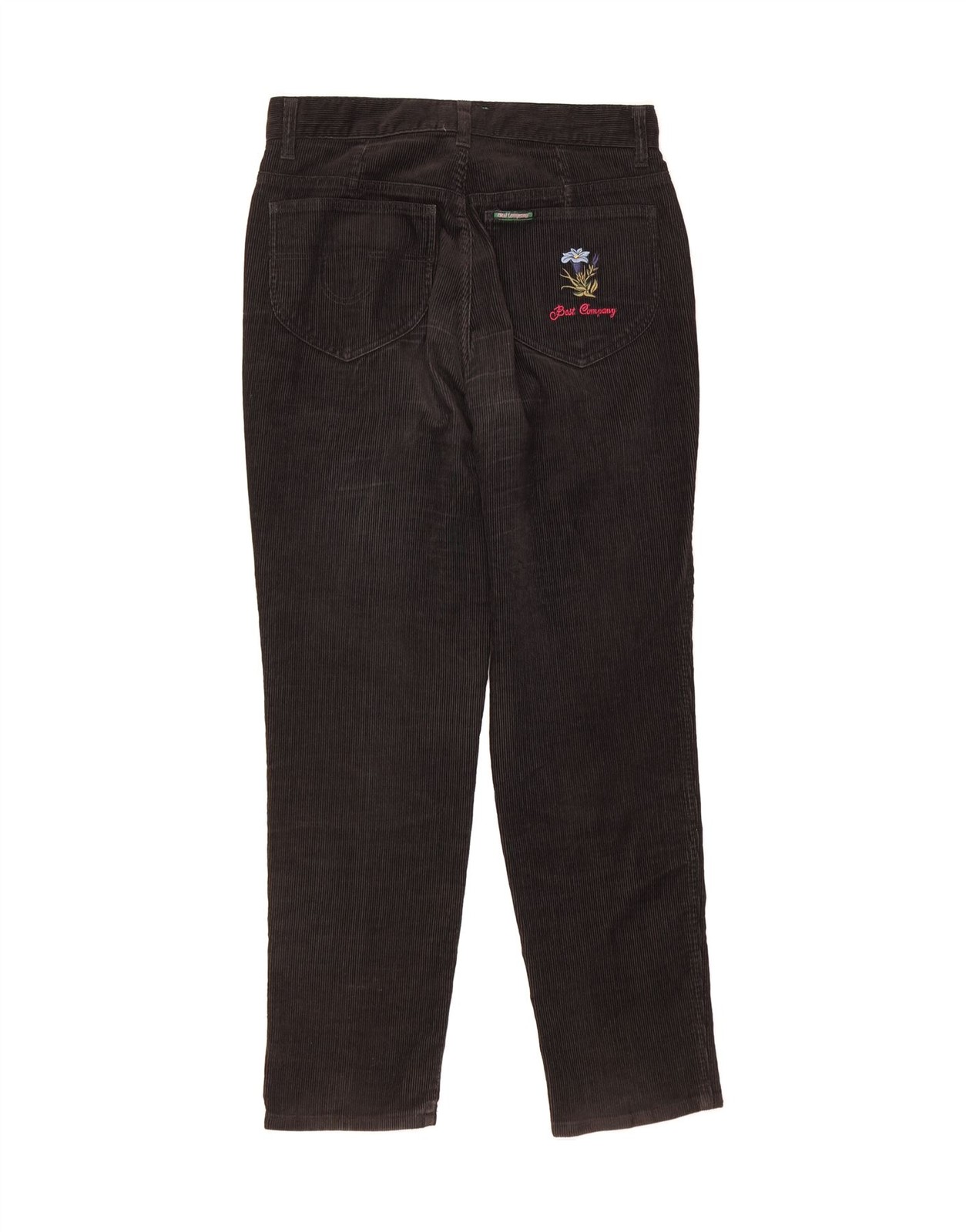 BEST COMPANY Mens Slim Corduroy Trousers W30 L29 Black Cotton DM18 image 2