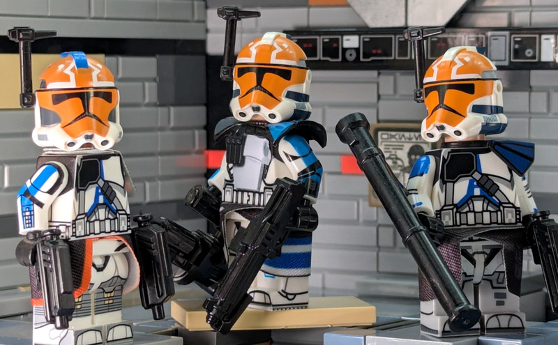 LEGO Star Wars Custom Minifig (3x) 332nd Company Clone ARC Lieutenant Trio