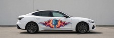 Flame Racing Car Decals Side Decal Both Sides Vinyl Jdm