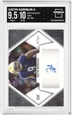 2023 SAGE Hit Justin Ademilola #A-JA2 Auto Football AC 9.5 Auto 10