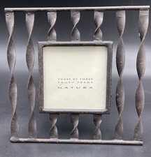 Natura 6" x 6" Picture Frame Decorative Brown Twisted Metal Frame 3" x 3 " Photo