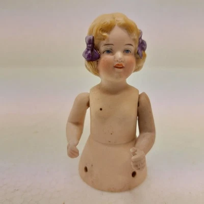 x-714	Vintage Porzellan Half Doll Teepuppe H:ca. 80mm ohne Herstellerangabe, - Bild 1 von 2
