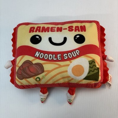 Fiesta Red Ramen-San Noodle Soup Plush Pillow Ramen Noodles 8 x 10 Gift New