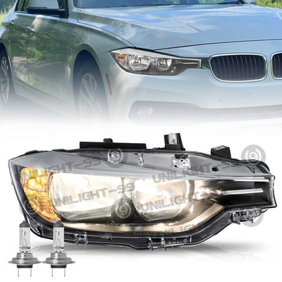 #ad For 2016 2018 BMW 3 Series Halogen Headlight Headlamp Right Head Light w Bulbs $167.99
