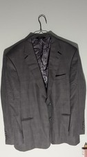 Jos. A. Bank Men's Gray Plaid Two-Button Notch Lapel Suit Jacket Regular
