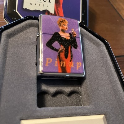 Zippo Salutes Pin Up Girls Pinup Lighter w/Tin-1996 Collectible Lighter-Unfired