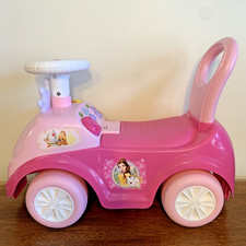 Disney Princess Foot-to-Floor Adventure Ride-On Pink Push Car with Lights/Sound