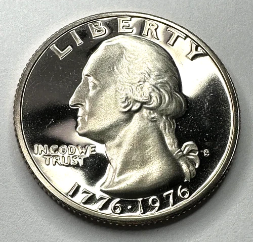 1976-S ***(2) WASHINGTON Bicentennial Gem 40% *SILVER Quarters. Proof DCAM Coins