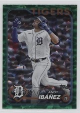 2024 Topps Series 1 Green Crackle Foil 424/499 Andy Ibanez Andy Ibáñez #25 3c2
