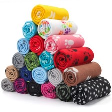 Eccliy 20 Pcs Puppy Blanket Pet Soft Fleece Dog Blankets Warm Felt Throw Slee...