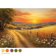 Sunset Haven A3 Fiber Decoupage Paper Redesign with Prima Limited