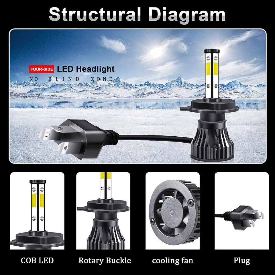 Faros LED DRL más nuevos de 4x6" para camioneta GMC Sierra Classic C1500 C2500 C3500 Foto 3 de 4