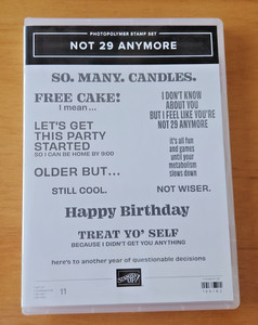 Stampin' UP! "Not 29 Anymore" set of 11 Photopolymer Stamps Birthday FREE SHIP!
