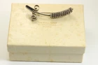 Vintage Kalo Shop Sterling Silver Handwrought Cattail Brooch Pin NEW W/BOX
