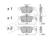 Metelli Bremsbelagsatz, Scheibenbremse 22-1040-1 FüR Ford