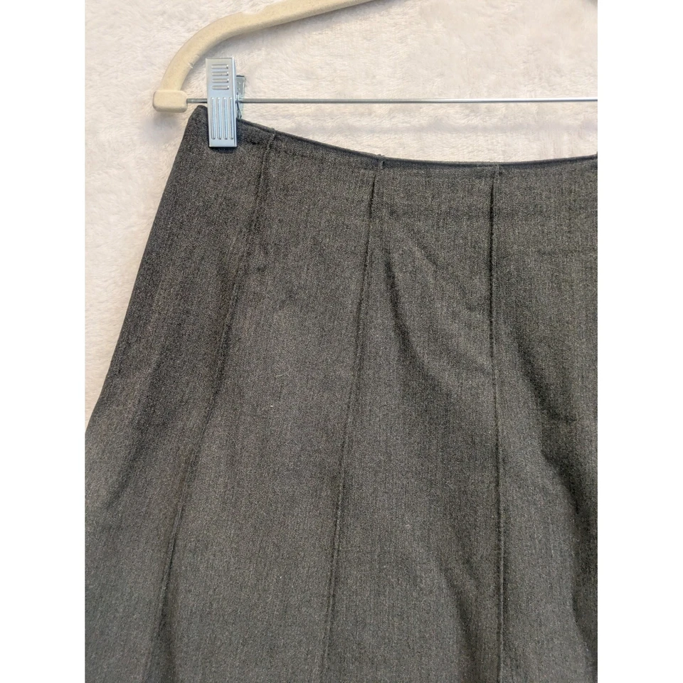 Falda para mujer Valerie Stevens Petite gris plisada línea A talla 4P Foto 3 de 4