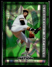 2025 Leaf Baseball Nation Sam McDowell Strikeout Machines Green #/4 card