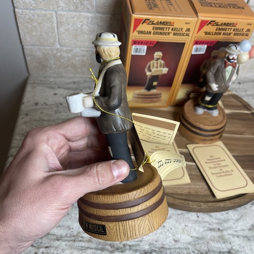 Brand New 1990 Emmett Kelly Musical Series Set-Lot 2- Flambro Never Opened! - Picture 5 of 22