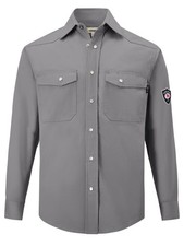 6.5oz Pearl Snap FR Shirt For Men Lightweight Welding Flame Resistant CAT2