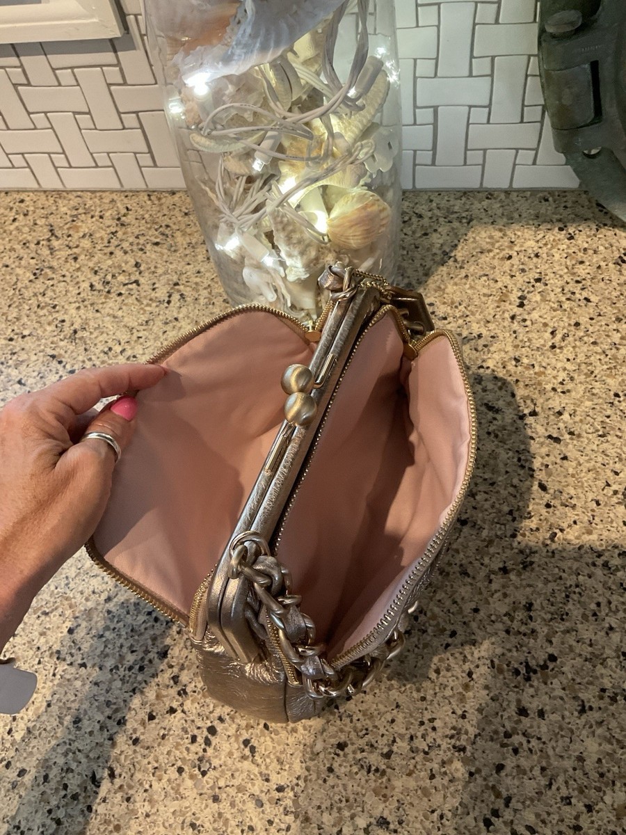 COACH Vintage Parker Kisslock & Wallet Cowhide Leather Rose Gold