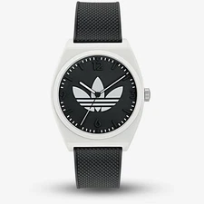 Adidas Unisex Project Two Black & White Logo Watch AOST235502I