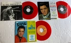 ELVIS PRESLEY Lot 5 of 3 RED VINYL MINT USA 45's & Picture sleeves  Lot 5