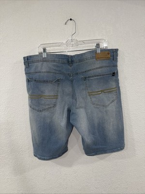 Buffalo David Bitton Shorts Mens 38 Evan-X Jorts Jean Stretch Thick Stitch
