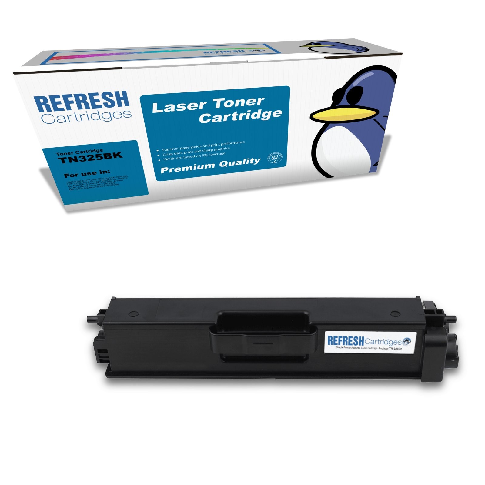 Refresh Cartridges Black TN325BK Toner Compatible With Brother Printers