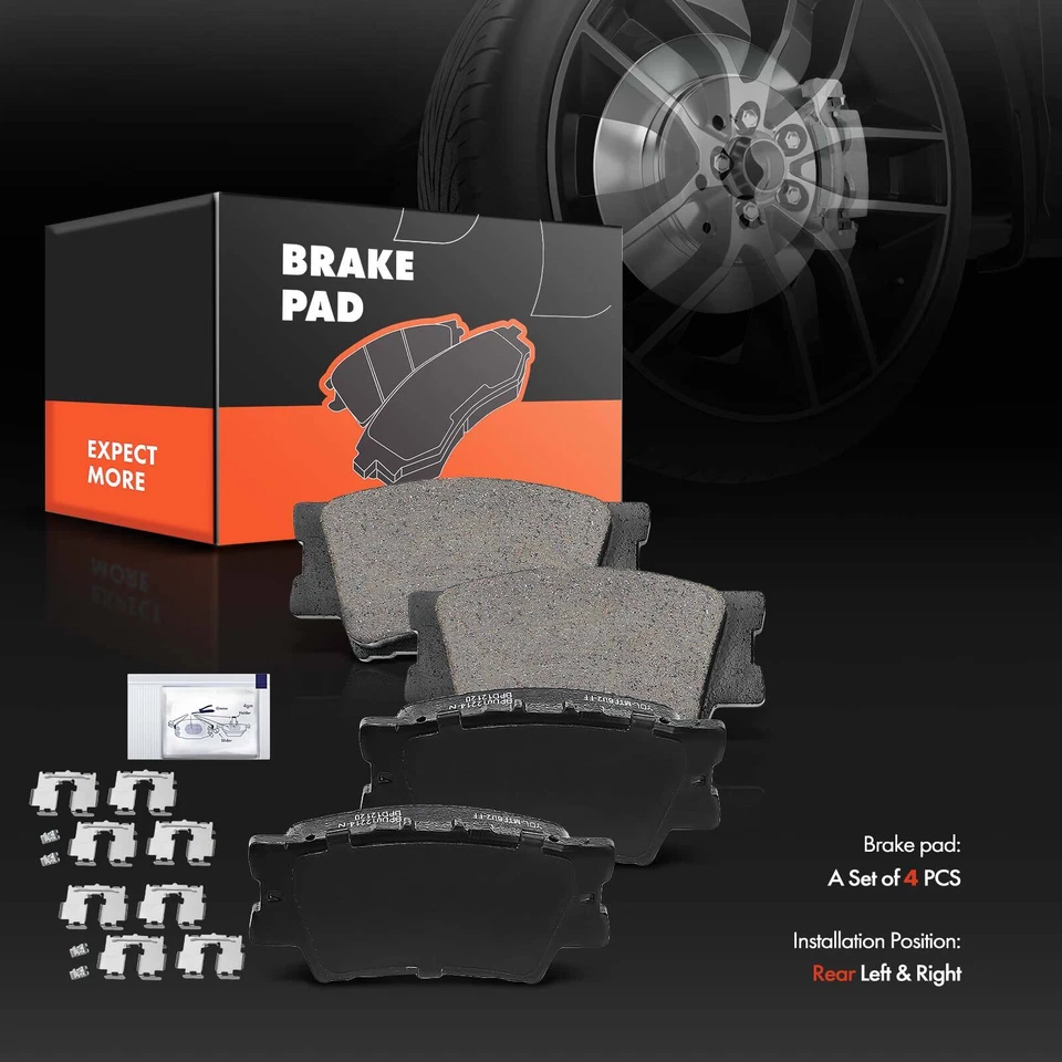 Front & Rear Brake Pad + Caliper for Lexus ES350 Toyota Avalon Camry 2012-2017 - Image 2 of 4