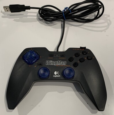 OEM Logitech WingMan RumblePad Wired USB PC Video Game Controller  Not Tested 