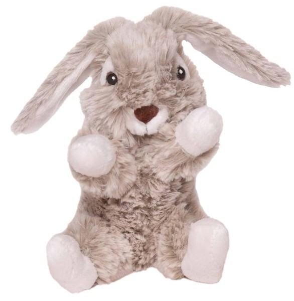 Hase Hasi Kuscheltier PlüSchtier Stofftier Sitzend Grau Meliert 15Cm Klein Weich-image