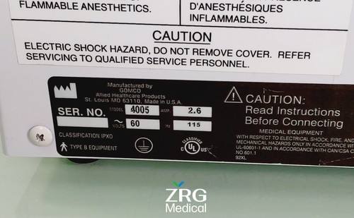 Regulador de vacío Gomco 4005 - Imagen 6 de 6