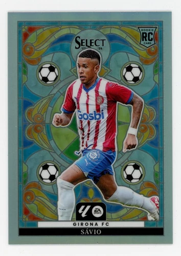 SAVIO 2023-24 PANINI SELECT LA LIGA STAINED GLASS ROOKIE PRIZM #18 RC