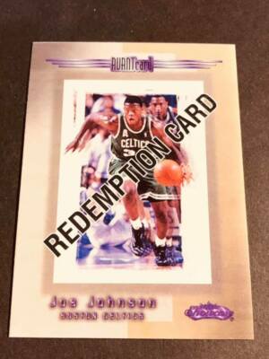 2001-02 Flair AvantCard Masterpiece Purple Redemption PROOF Joe Johnson Celtics