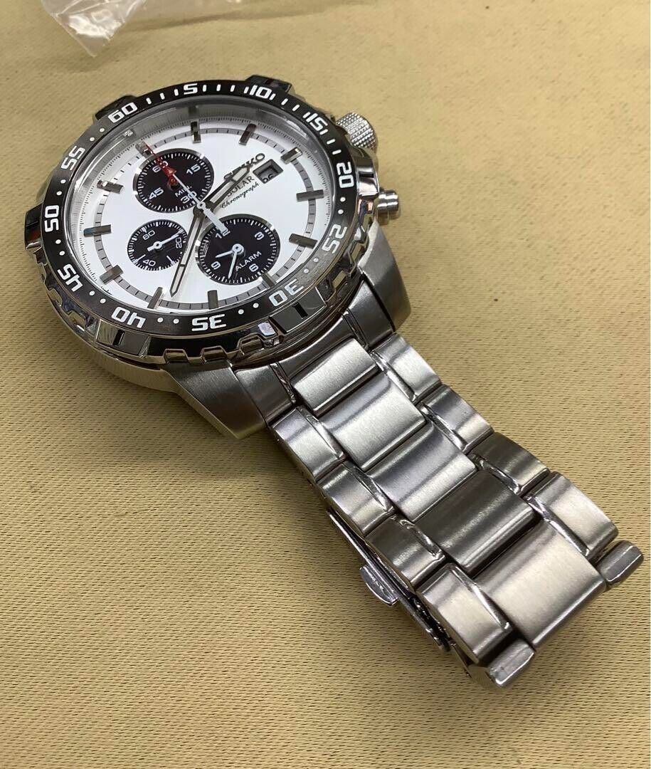 SEIKO Solar Chronograph V172-0AT0 White Panda Mens Watch | eBay SEIKO Solar Chronograph V172-0AT0 White Panda Mens Watch | eBay