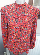 Matalan Papaya Ladies Size 16 Red Patterned Blouse Top