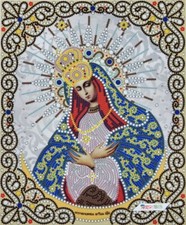 Bead Embroidery Kit Icon Mother of God DIY Craft Kit Needlepoint gl-4712