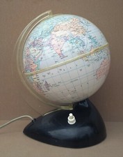 Globe terrestre lumineux JOUETS MONT BLANC VULLIERME vintage ancien mappemonde