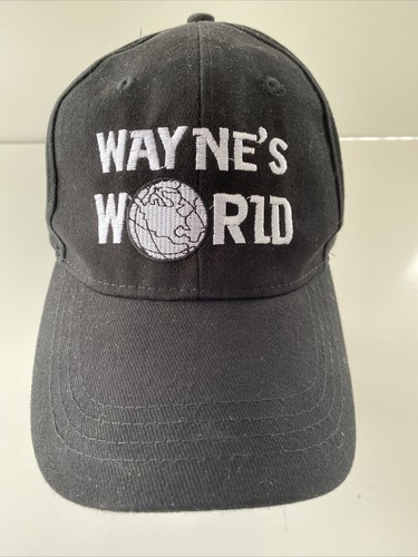 Waynes World Baseball Cap Hat Black 