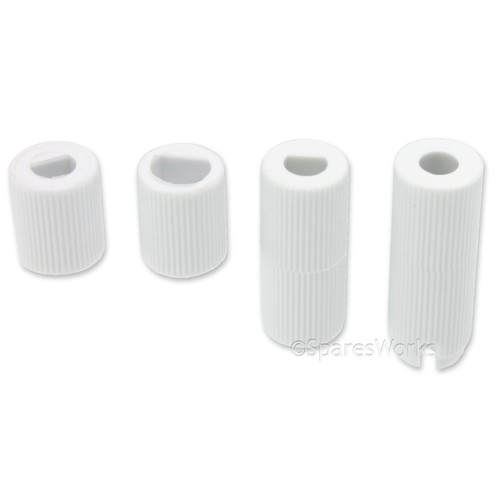 INDESIT Weiß Backofen Herd Knöpfe Gasherd Schalter Kochplatte Steuerknöpfe + Adapter - Bild 5 von 14