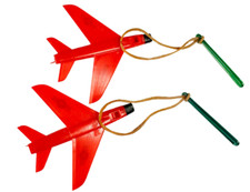 2 x Geobra Katapult Segler Schleuder Flugzeug F100 Super Sabre Geobra 60er Jahre