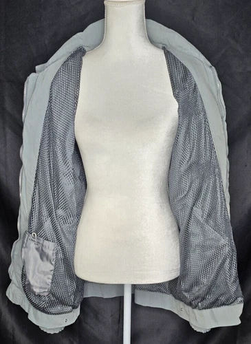 Planet Earth Jacket XL Skateboard Ski Net Lined Green Gray Hidden Hood Full Zip image 11