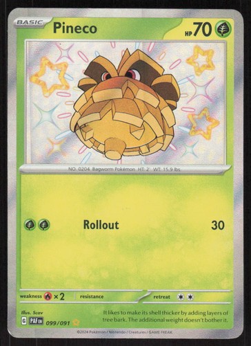 Pokemon TCG SV: Paldean Fates #099/091 Pineco LP