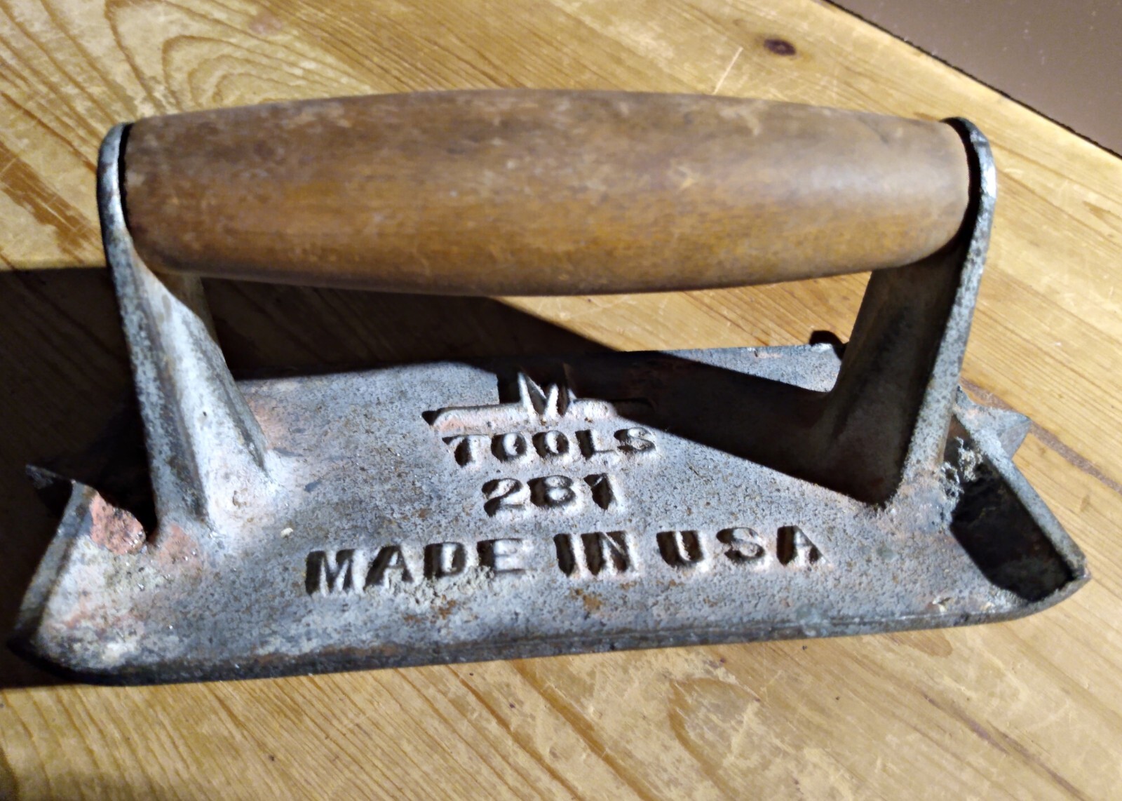Vintage Concrete Masonry Tool - M Tools 281 - Made in USA - Edger Groover