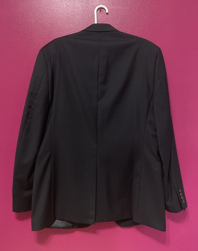 Ralph Lauren Blazer Mens Solid Black 44L Solid Sport Coat Cotton - Picture 12 of 12