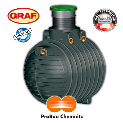 GRAF Sammelgrube Columbus 4500 Liter, inkl. LIEFERUNG, begehbar, Abwasser DIBt