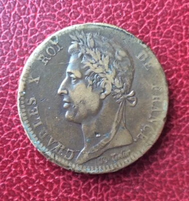 France - Colonies Françaises - Charles X - 10 Centimes 1827 H -Pour les Antilles - Photo 1/2