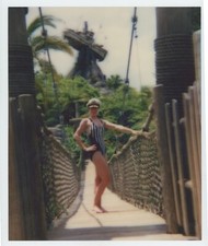 Girl with Hat on Rope Bridge 8 x 10 inch Lenticular 3-D Picture Great 3-D!